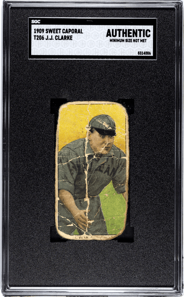 SGC Authentic 1909 T206 J.J. (Nig) Clarke