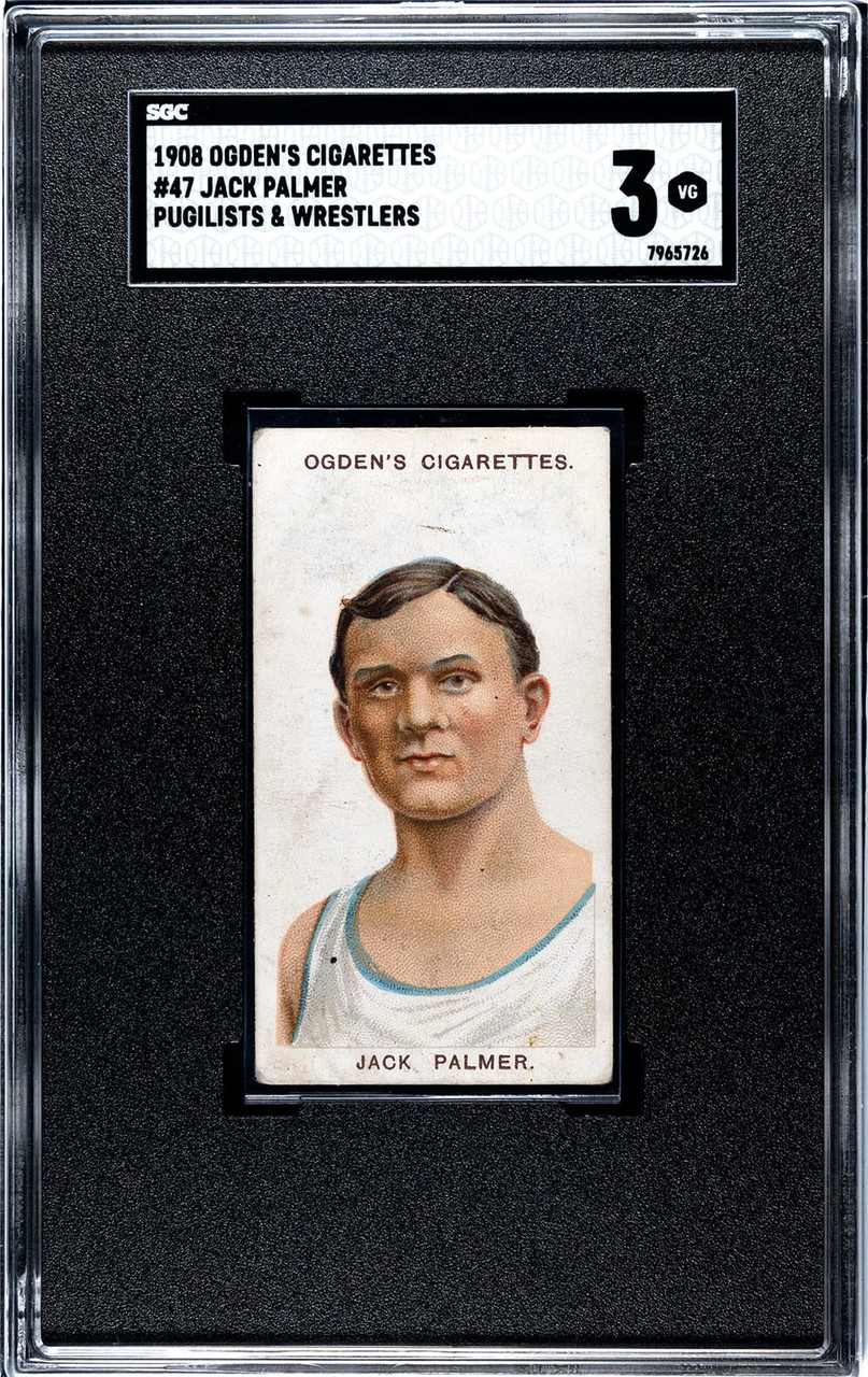 palmer cigarettes 1908 Ogden's Cigarettes Jack Palmer #47 Pugilists & Wrestlers SGC 3