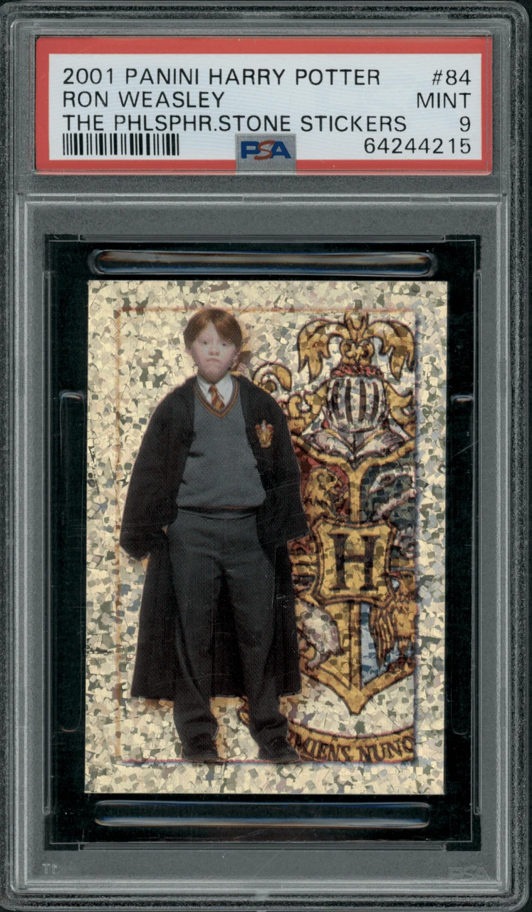 PSA 9 2001 Panini Harry Potter Ron Weasley Sparkle