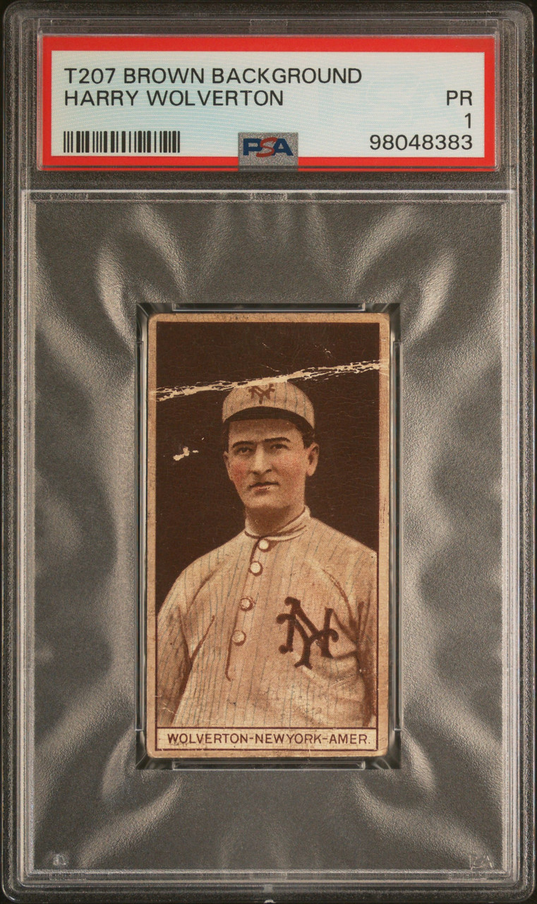 PSA 1 1912 T207 Harry Wolverton