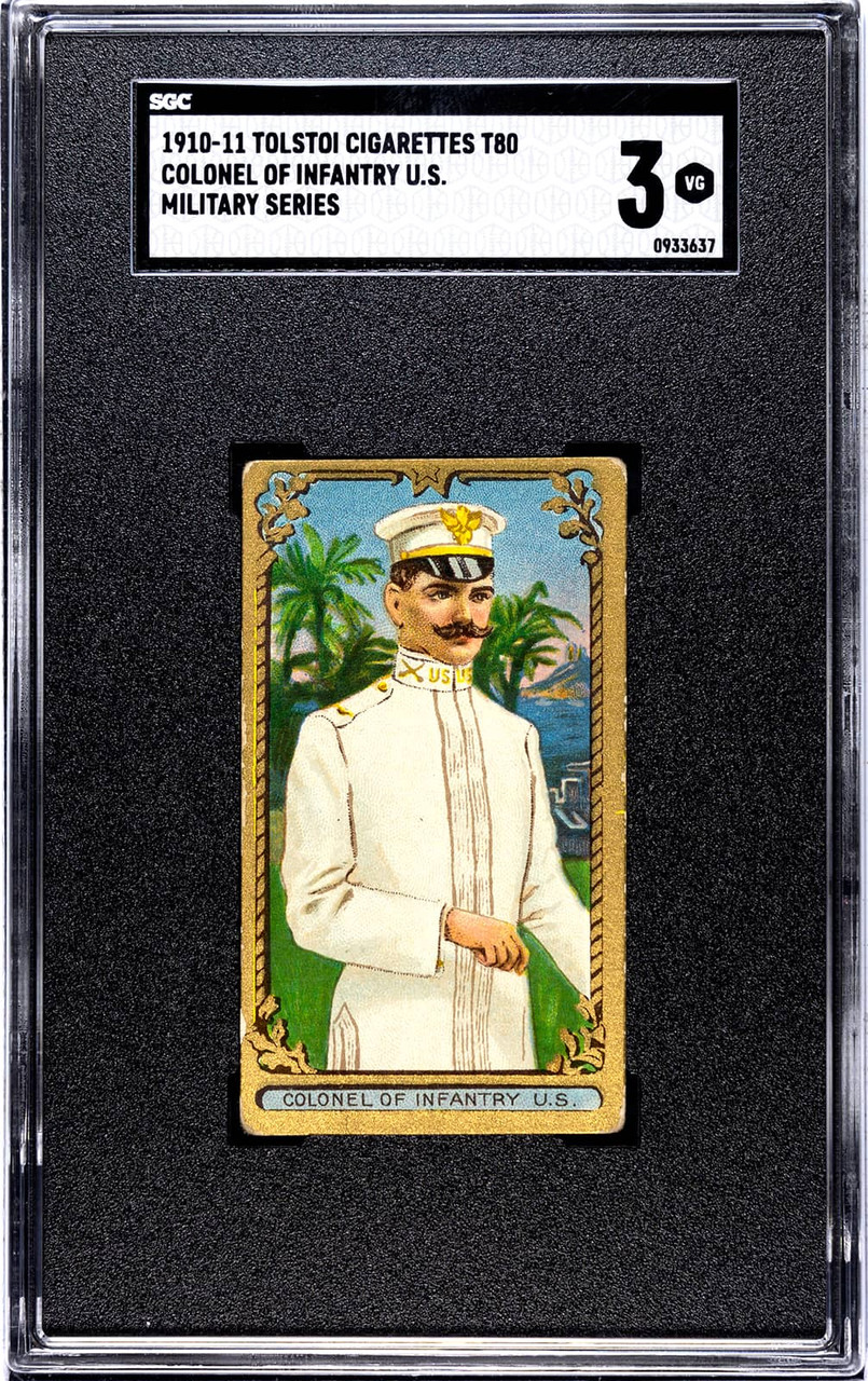 1910-11 T80 Tolstoi Cigarettes Colonel Of Infantry US Military Series SGC 3
