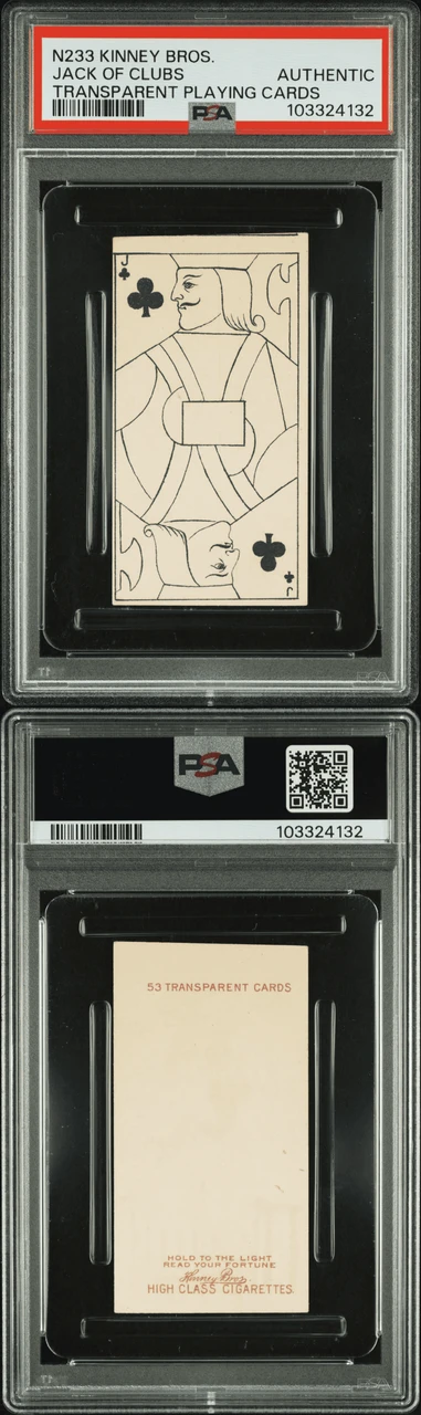 kinney tobacco cards Transformation Playing Cards. sold at auction on 6th May Colonel card is graded PSA 2 1888 Kinney Bros. Jack of