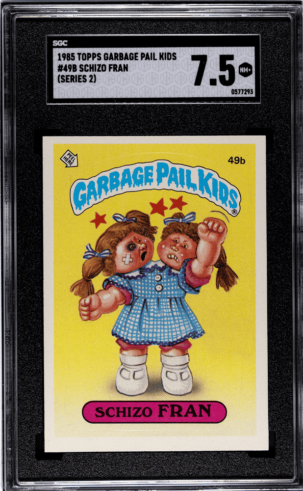 SGC 7.5 1985 Garbage Pail Kids Schizo Fran #49B Series 2