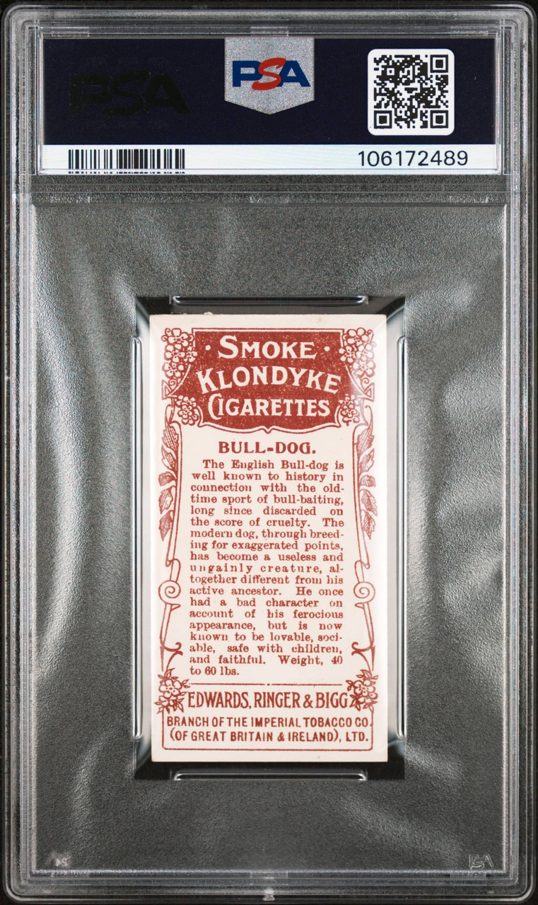 PSA 4 1908 Edwards, Ringer & Bigg Bull-Dog #3 Dog Series Factory