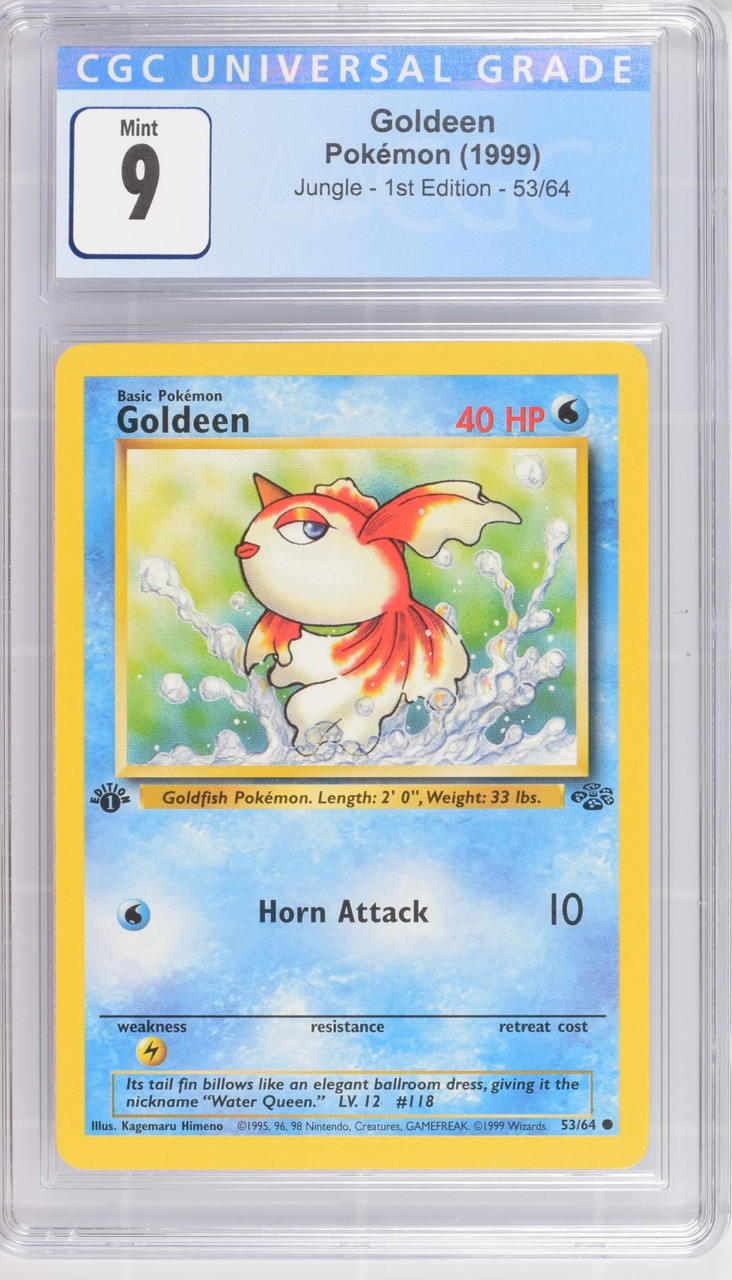 CGC 9 1999 Pokemon Jungle Goldeen #53/64 1st Edition