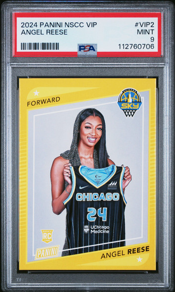 2024 Panini NSCC VIP Angel Reese #VIP2 Chicago Sky RC PSA 9 front of card 2024 Panini NSCC VIP Angel Reese #VIP2 Chicago Sky RC PSA 9 front of card