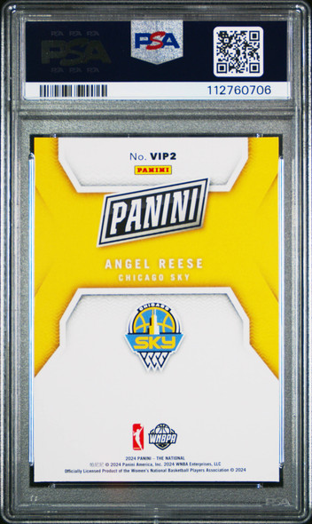 2024 Panini NSCC VIP Angel Reese #VIP2 Chicago Sky RC PSA 9 back of card 2024 Panini NSCC VIP Angel Reese #VIP2 Chicago Sky RC PSA 9 back of card