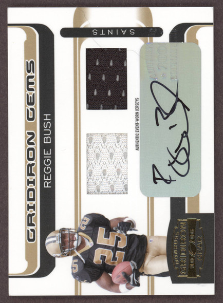 This 2006 Donruss Gridiron Gear Reggie Bush card is in EX-NM condition. It is 19 years old.