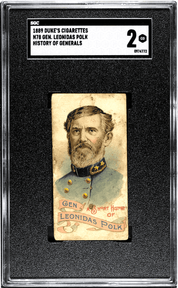 1889 Duke's Cigarettes General Leonidas Polk N78 History Of Generals SGC 2 front of card