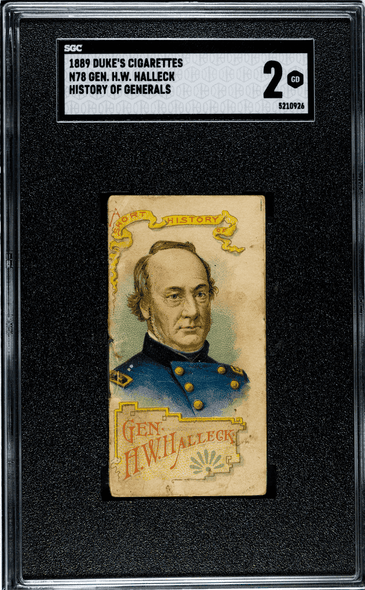 1889 Duke's Cigarettes General H.W. Halleck N78 History Of Generals SGC 2 front of card