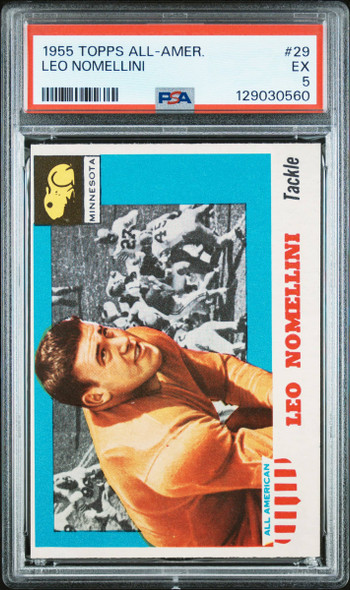1955 Topps All American Leo Nomellini #29 Minnesota Golden Gophers HOF PSA 5 front of card