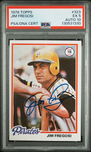 1978 Topps Jim Fregosi #323 Pittsburgh Pirates In Person Autograph PSA 5 Auto 10 front of card