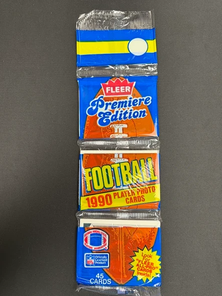 1990 Fleer Football Rack Pack front