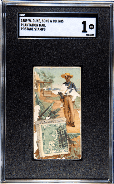 1889 W. Duke, Sons & Co. Plantation Mail N85 Postage Stamps SGC 1 front of card