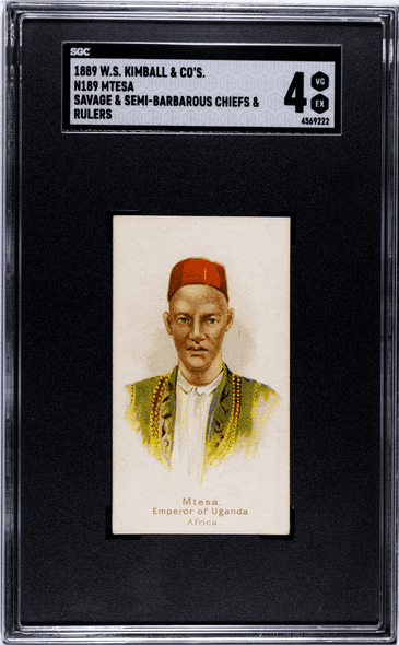 1889 W.S. Kimball & Co. Mtesa N189 Savage & Semi-Barbarous Cheifs & Rulers SGC 4 front of card