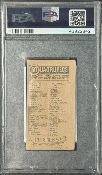 1890 Allen & Ginter Prairie Dog N21 Quadrupeds PSA 4