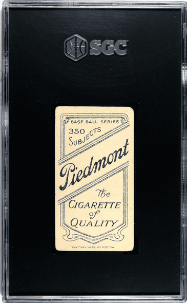 1910 T206 Ike Rockenfeld Piedmont 350 Factory No. 25 Montgomery SGC 1.5 back of card