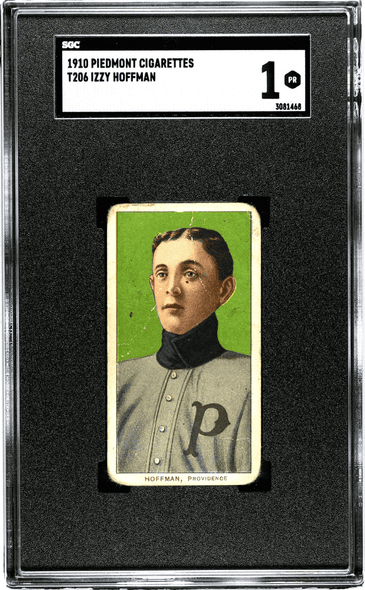 1910 T206 Izzy Hoffman Piedmont 350 Factory No. 25 Providence SGC 1 front of card