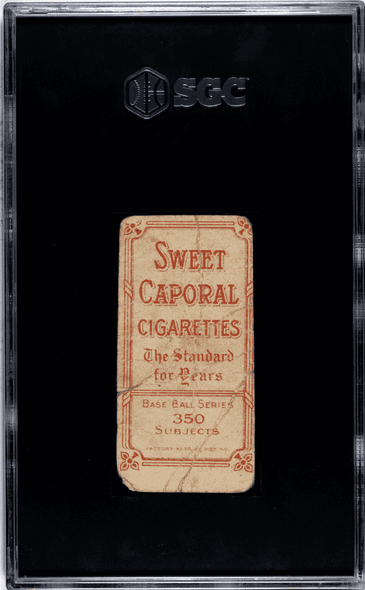 1910 T206 Harry Krause Sweet Caporal 350 Portrait Factory No. 30 Philadelphia Amer. SGC Authentic back of card