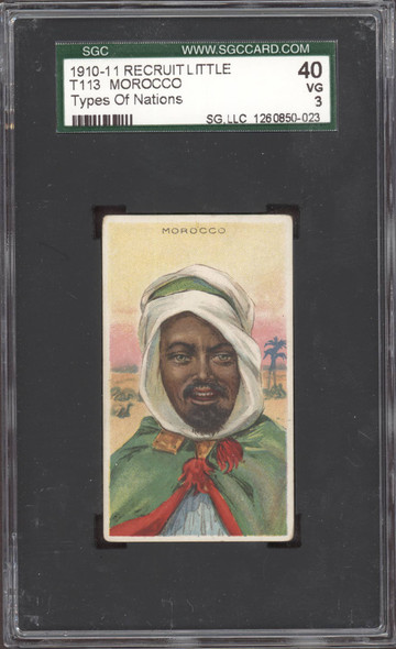 1910 T113 Morocco Types Of Nations Factory No. 606 SGC 3 front of card