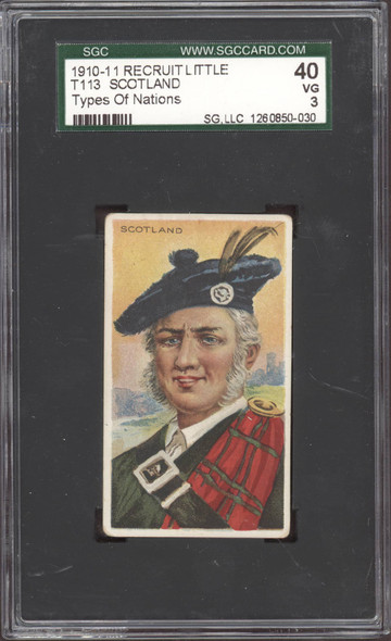 1910 T113 Scotland Types Of Nations Factory No. 606 SGC 3 front of card