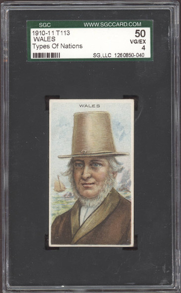 1910 T113 Wales Types Of Nations Factory No. 240 SGC 4 front of card