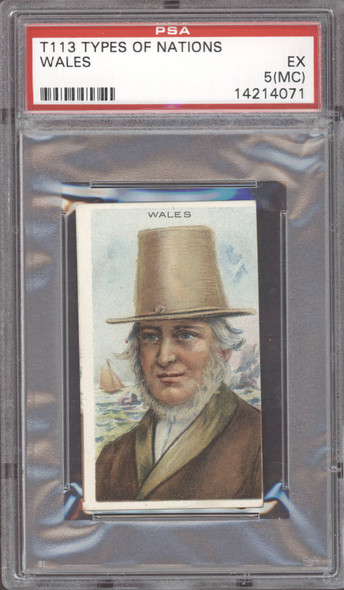 1910 T113 Wales Types Of Nations Factory No. 240 PSA 5(MC) front of card