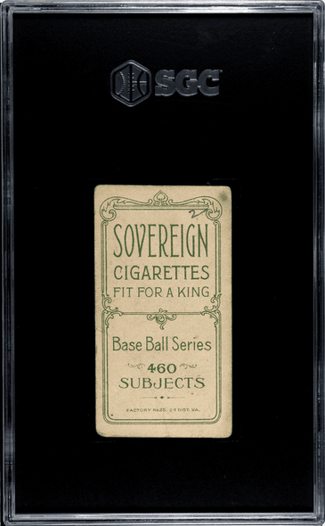 1911 T206 Harry Howell Sovereign 150 Factory No. 25 St. Louis Amer. SGC 1 back of card