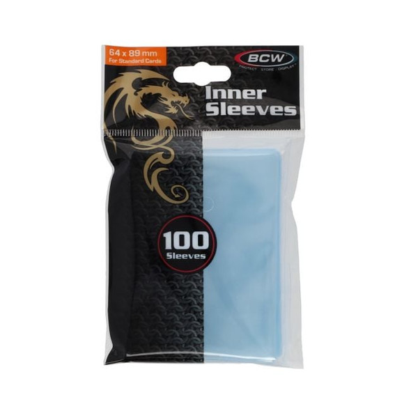 BCW Spectrum Top Loading Inner Sleeves retail pack with sleeves visible, detail view