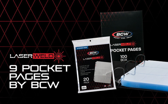 BCW LaserWeld 9-Pocket Pages 100 Page Box