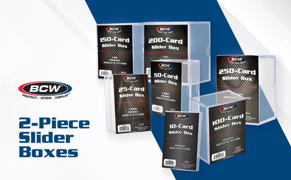 BCW 2-Piece Slider Box - 200 Count slider box product line overview graphic, detail view