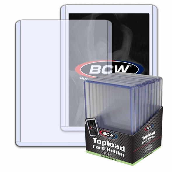 BCW Thick Card Topload Holder - 240 Pt. 10 Ct.