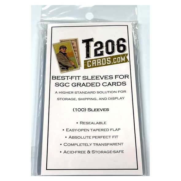 T206Cards.com Best-Fit Bags for SGC Graded Cards - 100 Ct.