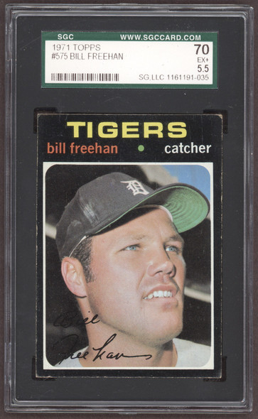1971 Topps Bill Freehan #575 Detroit Tigers SGC 5.5 front of card