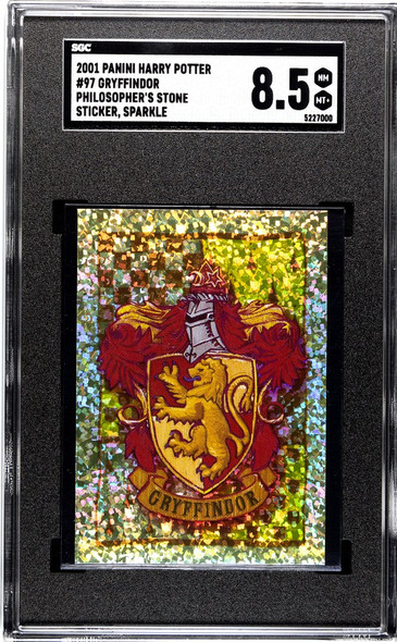 2001 Panini Harry Potter Gryffindor #97 Philosopher's Stone Sparkle SGC 8.5 front of card