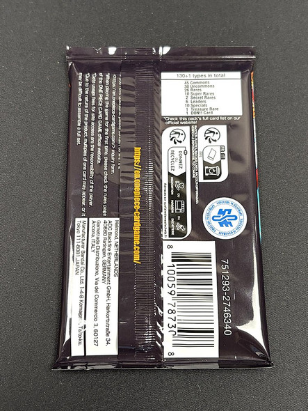 One Piece OP-09 Emperors in the New World booster pack back