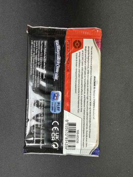 Pokémon SV05 Temporal Forces booster pack back