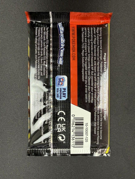 Pokémon ME01 Mega Evolution booster pack back
