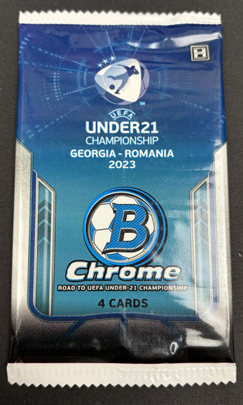 2023 Bowman Chrome UEFA U21 Soccer Hobby Pack front