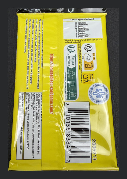 One Piece OP-15 Adventure on Kami's Island Booster Pack back