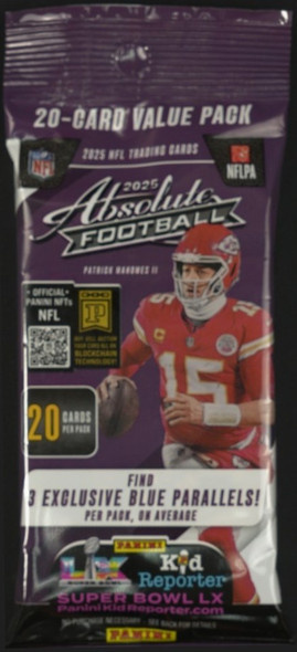 2025 Panini Absolute Football Fat Pack single sealed pack, front of product packaging