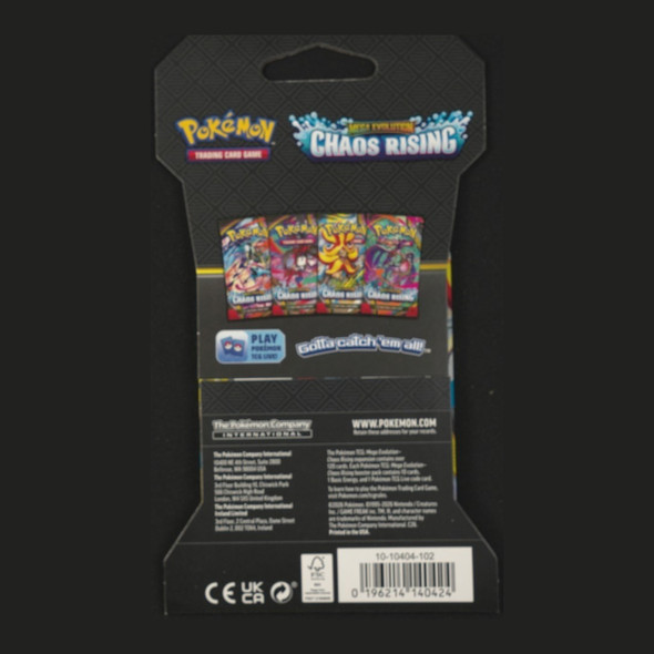 Pokemon Chaos Rising Sleeved Booster Pack pack art varies