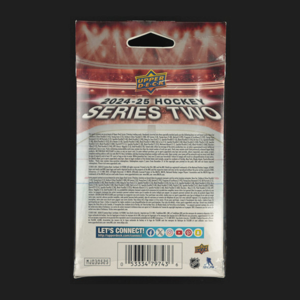 2024-25 Upper Deck Series 2 Hockey Hanger Box back