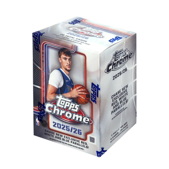 2025-26 Topps Chrome NBA Basketball Blaster Box front