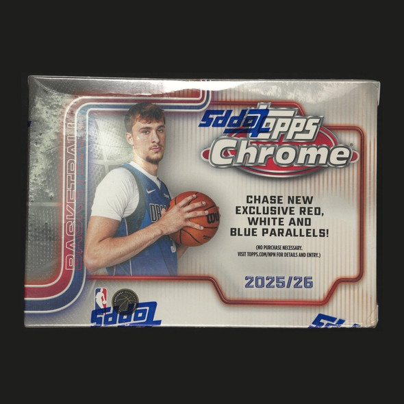 2025-26 Topps Chrome NBA Basketball Blaster Box back