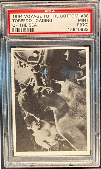 1964 Voyage to the Bottom of the Sea Torpedo Loading #38 PSA 9(OC) front of card