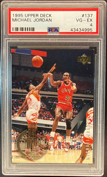 1995 Upper Deck Michael Jordan #137 Chicago Bulls HOF PSA 4 front of card