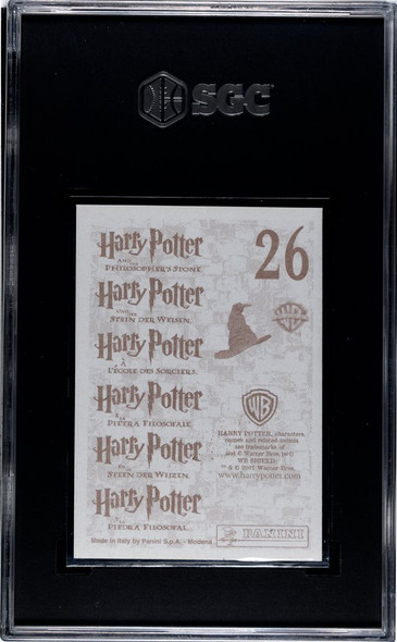 2001 Panini Harry Potter Harry Potter #26 Philosopher's Stone Sticker SGC 6 back of card