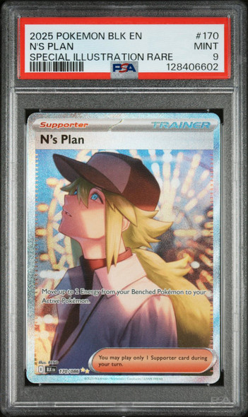 2025 Pokemon Black Bolt N's Plan #170/086 PSA 9 front of card
