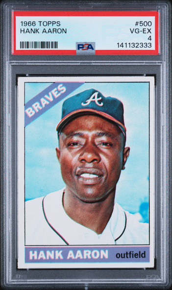 1966 Topps Hank Aaron #500 Atlanta Braves HOF PSA 4